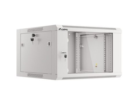 SZAFA INSTALACYJNA RACK WISZĄCA 19" 6U 570X600 SZYBKI MONTAŻ SZARA LANBERG (FLAT PACK)