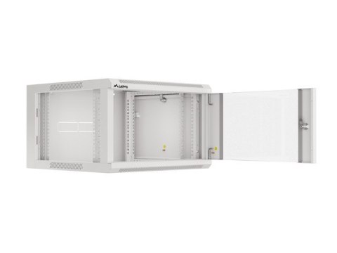 SZAFA INSTALACYJNA RACK WISZĄCA 19" 6U 570X600 SZYBKI MONTAŻ SZARA LANBERG (FLAT PACK)