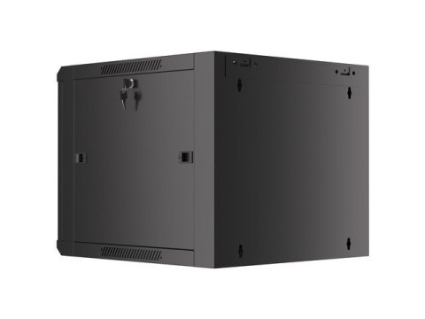 SZAFA INSTALACYJNA RACK WISZĄCA 19" 9U 570X600 SZYBKI MONTAŻ CZARNA LANBERG (FLAT PACK)
