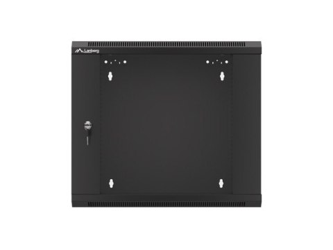 SZAFA INSTALACYJNA RACK WISZĄCA 19" 9U 570X600 SZYBKI MONTAŻ CZARNA LANBERG (FLAT PACK)
