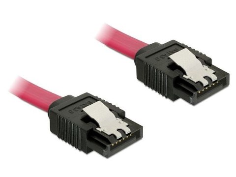 KABEL SATA DATA III (6GB/S) F/F 20CM Z ZATRZASKAMI METALOWYMI CZERWONY DELOCK KABEL SATA DATA III (6GB/S) F/F 20CM Z ZATRZASKAMI METALOWYMI CZERWONY DELOCK