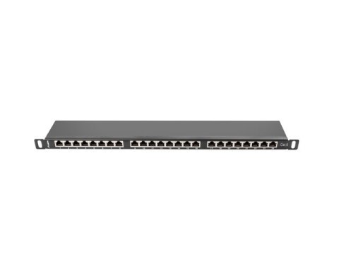 PATCH PANEL 24 PORT 0.5U 19" KAT.6 EKRANOWANY CZARNY LANBERG PATCH PANEL 24 PORT 0.5U 19" KAT.6 EKRANOWANY CZARNY LANBERG