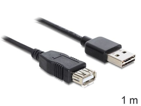 PRZEDŁUŻACZ USB-A M/F 2.0 1M EASY-USB CZARNY DELOCK PRZEDŁUŻACZ USB-A M/F 2.0 1M EASY-USB CZARNY DELOCK