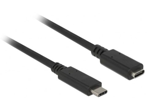 PRZEDŁUŻACZ USB-C M/F 3.1 0.5M CZARNY DELOCK PRZEDŁUŻACZ USB-C M/F 3.1 0.5M CZARNY DELOCK