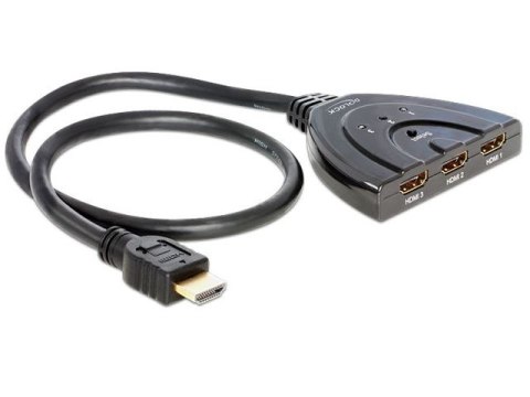 SWITCH VIDEO DELOCK 3X HDMI BIDIRECTIONAL 60CM CZARNY SWITCH VIDEO DELOCK 3X HDMI BIDIRECTIONAL 60CM CZARNY
