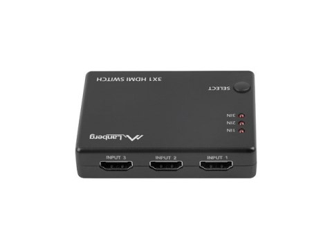 SWITCH VIDEO LANBERG 3X HDMI CZARNY + PORT MICRO USB + PILOT SWITCH VIDEO LANBERG 3X HDMI CZARNY + PORT MICRO USB + PILOT