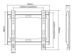 Uchwyt naścienny uniwersalny do LED TV (13-42") LP34-22F