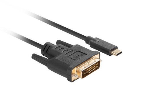 KABEL USB-C(M)->DVI-D(24+1)(M) 3M CZARNY LANBERG KABEL USB-C(M)->DVI-D(24+1)(M) 3M CZARNY LANBERG