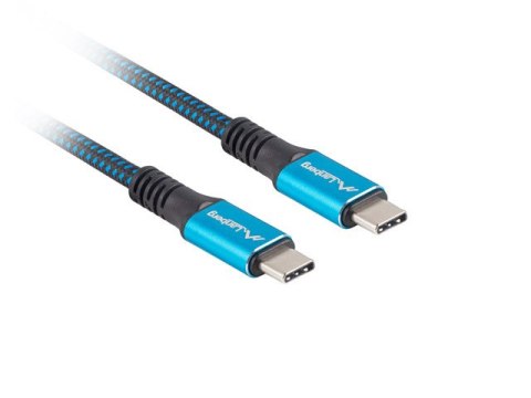 KABEL USB-C M/M USB4 1.2M 100W 8K 30HZ CZARNO-NIEBIESKI LANBERG KABEL USB-C M/M USB4 1.2M 100W 8K 30HZ CZARNO-NIEBIESKI LANBERG