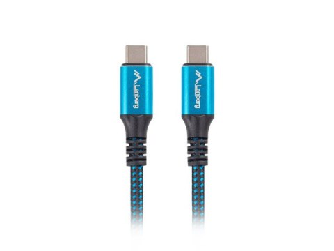 KABEL USB-C M/M USB4 1.2M 100W 8K 30HZ CZARNO-NIEBIESKI LANBERG KABEL USB-C M/M USB4 1.2M 100W 8K 30HZ CZARNO-NIEBIESKI LANBERG