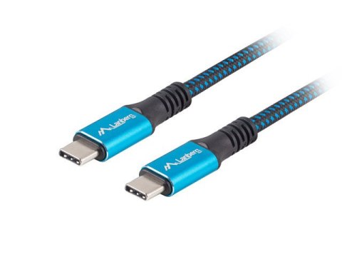 KABEL USB-C M/M USB4 1.2M 100W 8K 30HZ CZARNO-NIEBIESKI LANBERG KABEL USB-C M/M USB4 1.2M 100W 8K 30HZ CZARNO-NIEBIESKI LANBERG