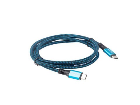 KABEL USB-C M/M USB4 1.2M 100W 8K 30HZ CZARNO-NIEBIESKI LANBERG KABEL USB-C M/M USB4 1.2M 100W 8K 30HZ CZARNO-NIEBIESKI LANBERG