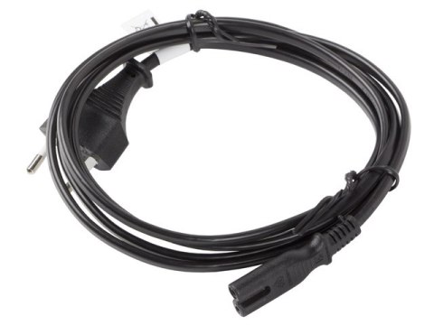 KABEL ZASILAJĄCY EURO (RADIOWY) CEE 7/16->IEC 320 C7 1.8M VDE CZARNY LANBERG KABEL ZASILAJĄCY EURO (RADIOWY) CEE 7/16->IEC 320 C7 1.8M VDE CZARNY LANBERG
