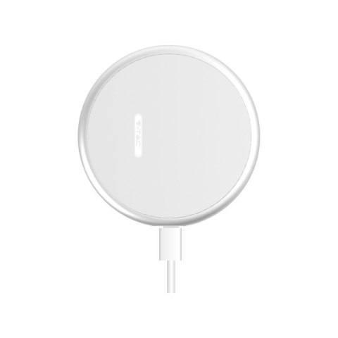 Ładowarka Indukcyjna Bezprzewodowa 5A 10W Biała Okrągła V-TAC VT-1210 Ładowarka Indukcyjna Bezprzewodowa 5A 10W Biała Okrągła V-TAC VT-1210