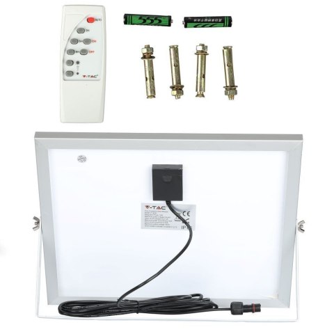 Projektor LED Solarny V-TAC 16W Czarny IP65, Pilot, Timer VT-40W 6000K 1050lm Projektor LED Solarny V-TAC 16W Czarny IP65, Pilot, Timer VT-40W 6000K 1050lm