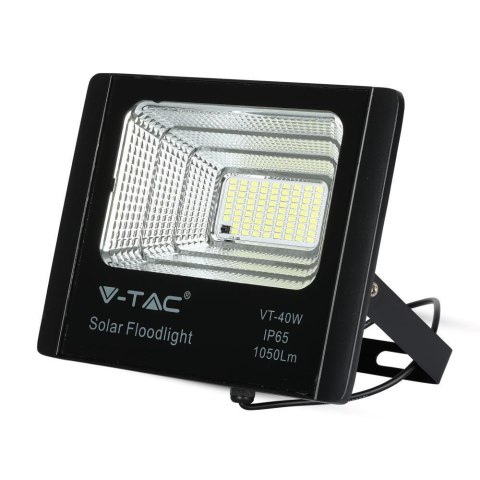 Projektor LED Solarny V-TAC 16W Czarny IP65, Pilot, Timer VT-40W 6000K 1050lm Projektor LED Solarny V-TAC 16W Czarny IP65, Pilot, Timer VT-40W 6000K 1050lm