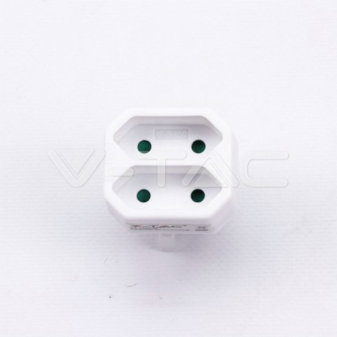Rozgałęźnik 2 wtyczki płaskie 2.5A V-TAC VT-1022 Rozgałęźnik 2 wtyczki płaskie 2.5A V-TAC VT-1022