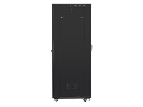 SZAFA INSTALACYJNA RACK STOJĄCA 19" 37U 800X1000 CZARNA DRZWI PERFOROWANE LCD LANBERG (FLAT PACK)