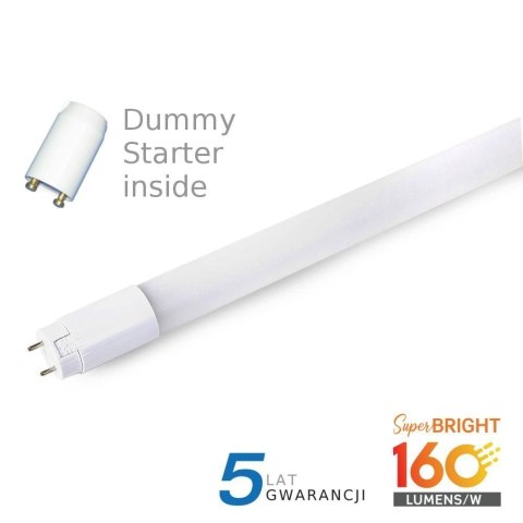 Tuba Świetlówka LED T8 V-TAC 15W 150cm Nano Plastic 160Lm/W VT-1615 6400K 2400lm 5 Lat Gwarancji