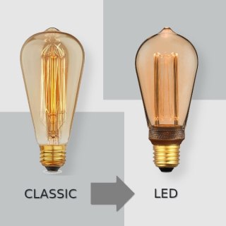 Żarówka LED V-TAC 4W EDISON RETRO E27 Vintage ST64 Bursztyn VT-2185 1800K 200lm