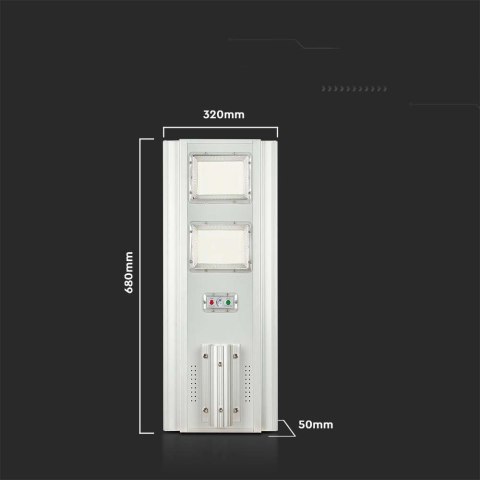 Oprawa Uliczna LED Solarna V-TAC 33W Czujnik ruchu, Pilot VT-20201 4000K 2300lm