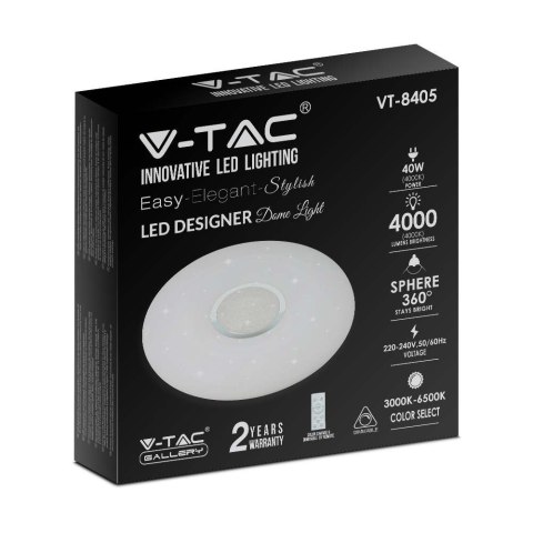 Plafon Sufitowy V-TAC 40W LED Pilot CCT fi.350 Gwiazdy VT-8405 3000K-6500K 4000lm