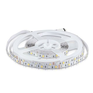 Taśma LED V-TAC SMD5050 300LED RGBW 12V IP20 9W/m VT-5050 4000K+RGB 900lm