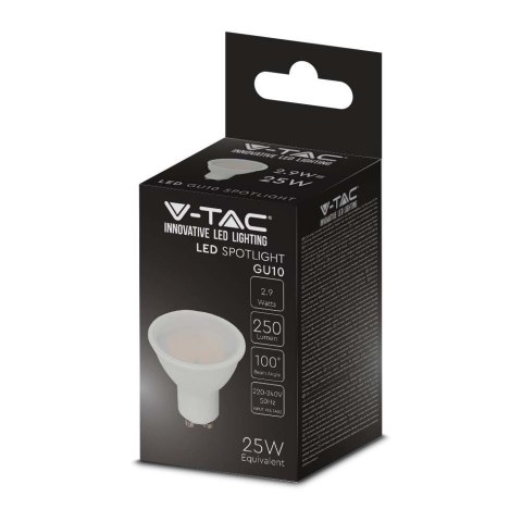 Żarówka LED V-TAC 2,9W GU10 VT-2333 4000K 250lm Żarówka LED V-TAC 2,9W GU10 VT-2333 4000K 250lm