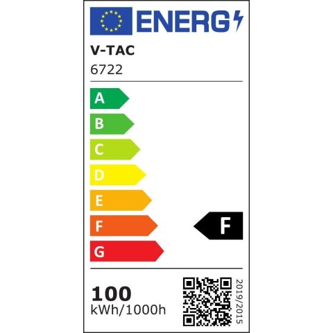 Projektor LED V-TAC 100W SMD F-CLASS Czarny VT-49104 4000K 8700lm Projektor LED V-TAC 100W SMD F-CLASS Czarny VT-49104 4000K 8700lm