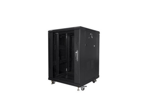 SZAFA INSTALACYJNA RACK STOJĄCA 19" 15U 600X600 CZARNA DRZWI SZKLANE LANBERG (ZŁOŻONA) SZAFA INSTALACYJNA RACK STOJĄCA 19" 15U 600X600 CZARNA DRZWI SZKLANE LANBERG (ZŁOŻONA)