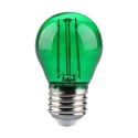 Żarówka LED V-TAC 2W Filament E27 Kulka G45 Kolor VT-2132 Kolor Zielony 60lm