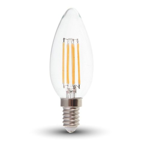 Żarówka LED V-TAC 4W Filament E14 Świeczka VT-1986 3000K 400lm Żarówka LED V-TAC 4W Filament E14 Świeczka VT-1986 3000K 400lm