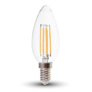 Żarówka LED V-TAC 4W Filament E14 Świeczka VT-1986 4000K 400lm