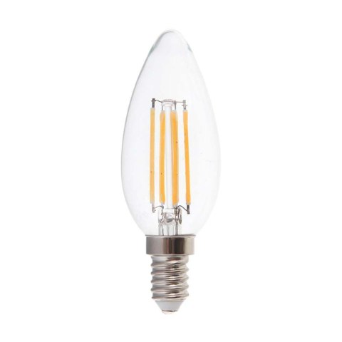 Żarówka LED V-TAC 6W Filament E14 Świeczka 130Lm/W VT-2327 6400K 800lm