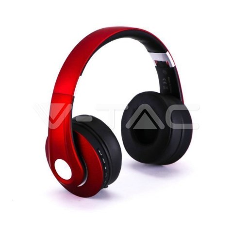 Bezprzewodowe Słuchawki V-TAC Bluetooth Regulowany Pałąk 500mAh Czerwone VT-6322-A Bezprzewodowe Słuchawki V-TAC Bluetooth Regulowany Pałąk 500mAh Czerwone VT-6322-A