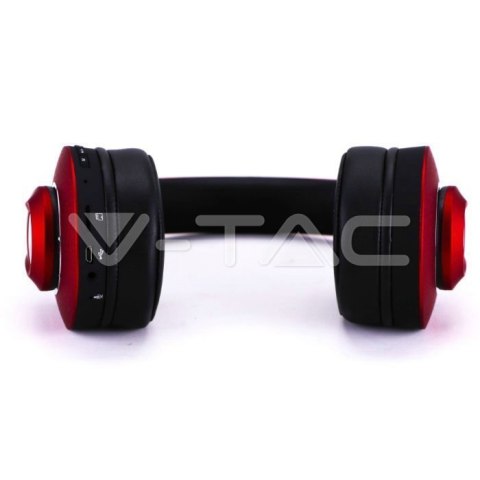Bezprzewodowe Słuchawki V-TAC Bluetooth Regulowany Pałąk 500mAh Czerwone VT-6322-A Bezprzewodowe Słuchawki V-TAC Bluetooth Regulowany Pałąk 500mAh Czerwone VT-6322-A