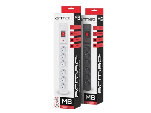 LISTWA ZASILAJĄCA ARMAC MULTI M6 5M 6X 230V PL CZARNA LISTWA ZASILAJĄCA ARMAC MULTI M6 5M 6X 230V PL CZARNA