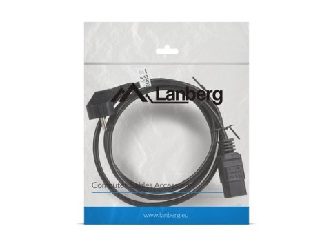 KABEL ZASILAJĄCY (SERWEROWY) CEE 7/7->IEC 320 C19 16A 1.8M VDE CZARNY LANBERG KABEL ZASILAJĄCY (SERWEROWY) CEE 7/7->IEC 320 C19 16A 1.8M VDE CZARNY LANBERG