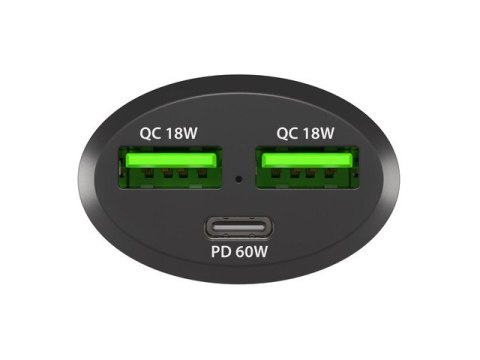 ŁADOWARKA SAMOCHODOWA NATEC CONEY 2X USB 1X USB-C POWER DELIVERY 3.0 84W QC3.0 CZARNA