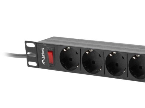 LISTWA ZASILAJĄCA RACK PDU 19" LANBERG 1U 16A 3M 9X SCHUKO CZARNA LISTWA ZASILAJĄCA RACK PDU 19" LANBERG 1U 16A 3M 9X SCHUKO CZARNA