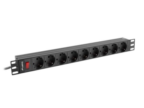 LISTWA ZASILAJĄCA RACK PDU 19" LANBERG 1U 16A 3M 9X SCHUKO CZARNA LISTWA ZASILAJĄCA RACK PDU 19" LANBERG 1U 16A 3M 9X SCHUKO CZARNA