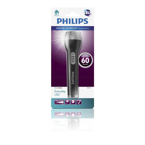 Philips SFL3175/10 Latarka LED na baterie 2x AA czarna/szara