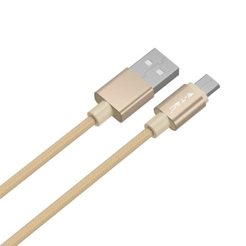 Przewód Micro USB V-TAC 1M Złoty Seria Platinum VT-5331 Przewód Micro USB V-TAC 1M Złoty Seria Platinum VT-5331