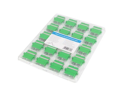 ADAPTER ŚWIATŁOWODOWY SM SC/APC DUPLEX ZAŚLEPKA PRZEZROCZYSTA 20SZT LANBERG