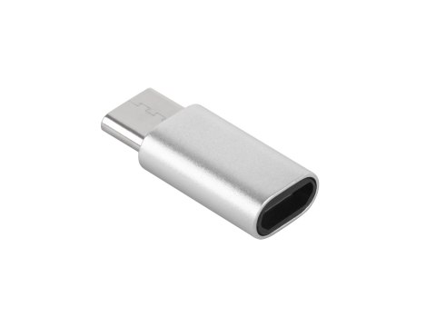 Adapter Przejściówka Micro USB - USB typu C M-Life srebrna Adapter Przejściówka Micro USB - USB typu C M-Life srebrna
