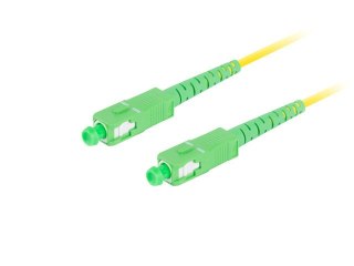 PATCHCORD ŚWIATŁOWODOWY SM SC/APC-SC/APC SIMPLEX 3.0MM LSZH G657A1 1M ŻÓŁTY LANBERG