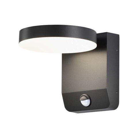 Projektor Oprawa Elewacyjna V-TAC 17W LED Czujnik Ruchu Okrągła Czarna IP65 VT-11020S 3000K 2520lm Projektor Oprawa Elewacyjna V-TAC 17W LED Czujnik Ruchu Okrągła Czarna IP65 VT-11020S 3000K 2520lm