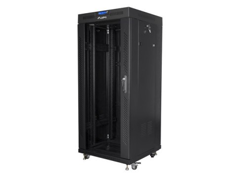 SZAFA INSTALACYJNA RACK STOJĄCA 19" 27U 600X600 CZARNA DRZWI SZKLANE LCD LANBERG (FLAT PACK) SZAFA INSTALACYJNA RACK STOJĄCA 19" 27U 600X600 CZARNA DRZWI SZKLANE LCD LANBERG (FLAT PACK)
