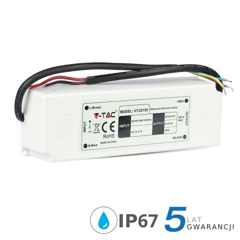 Zasilacz LED V-TAC 150W 12V 12.5A IP67 Hermetyczny Filtr EMI VT-22155 5 Lat Gwarancji Zasilacz LED V-TAC 150W 12V 12.5A IP67 Hermetyczny Filtr EMI VT-22155 5 Lat Gwarancji