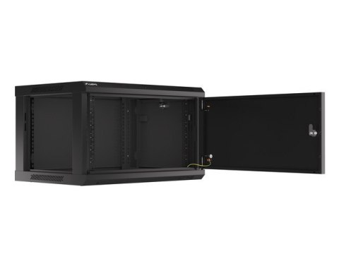 SZAFA INSTALACYJNA RACK WISZĄCA 19" 6U 600X450 CZARNA DRZWI METALOWE LANBERG (FLAT PACK) SZAFA INSTALACYJNA RACK WISZĄCA 19" 6U 600X450 CZARNA DRZWI METALOWE LANBERG (FLAT PACK)
